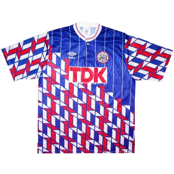 Camiseta Ajax 2ª Retro 1990 1991 Azul